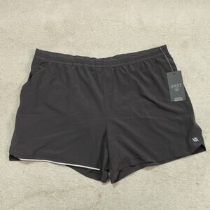 NWT VRST Mens 5'' Enthusiast Run Shorts Elastic Waist Graphic Charcoal Size 2XL